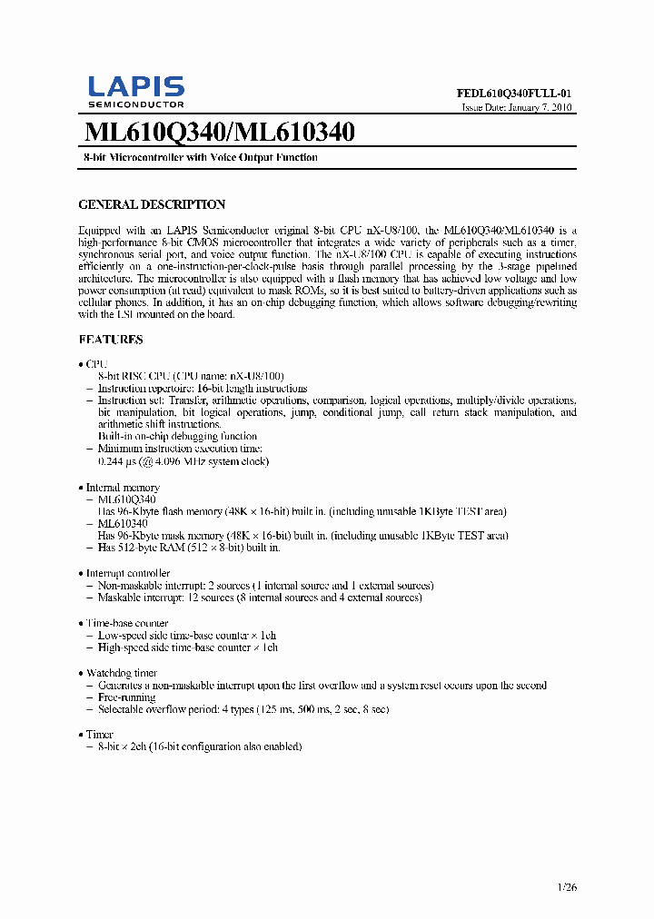ML610Q340_8153954.PDF Datasheet