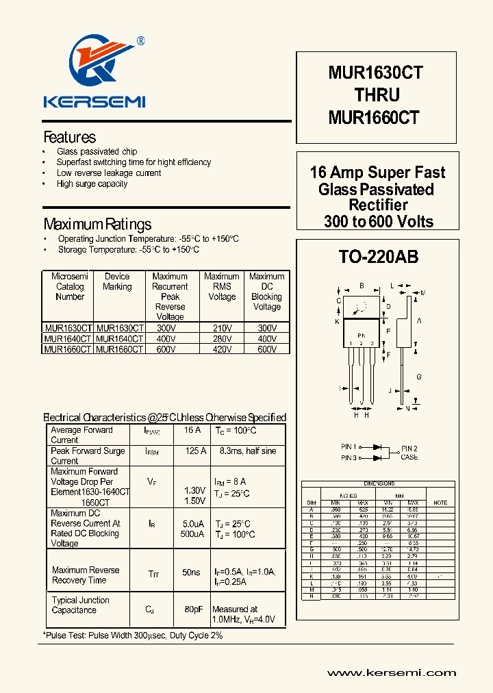 MUR1640CT_8154343.PDF Datasheet