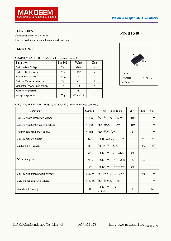 MMBT5401_8155304.PDF Datasheet