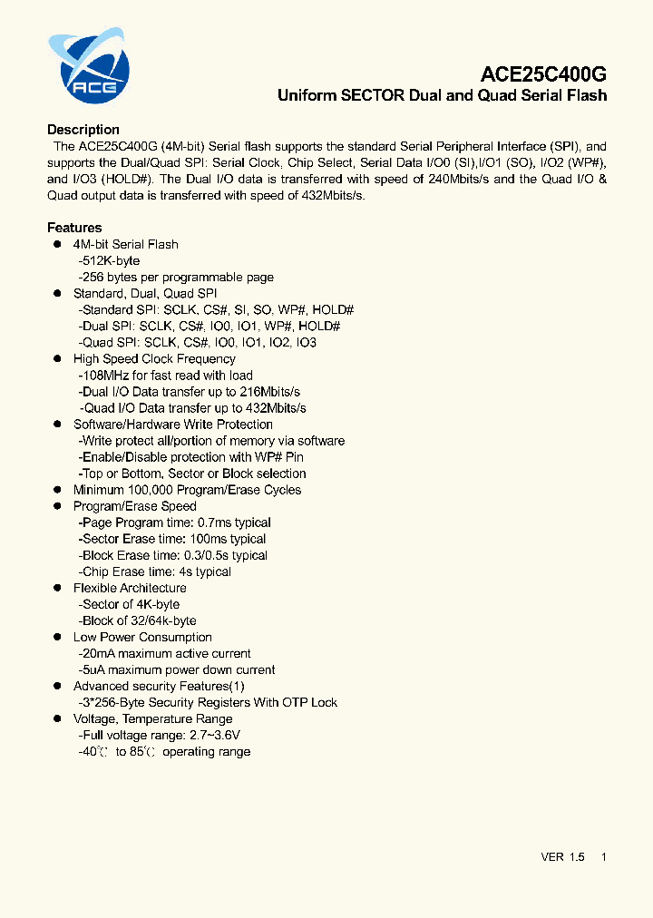 ACE25C400G_8157071.PDF Datasheet