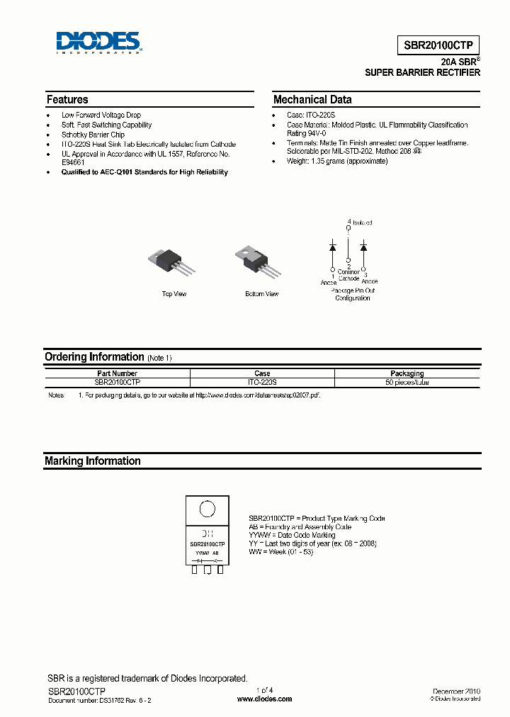 SBR20100CTP-15_8157183.PDF Datasheet
