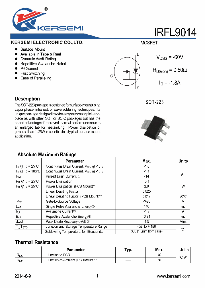 IRFL9014_8157450.PDF Datasheet