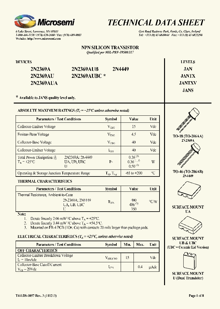 JANS2N2369AUB_8157274.PDF Datasheet