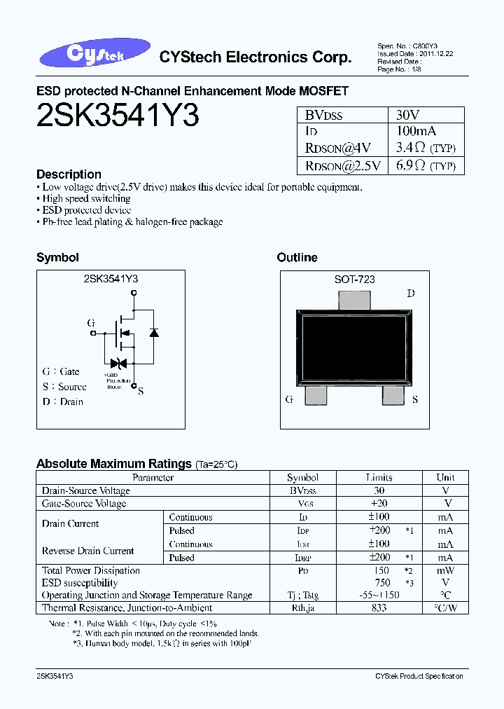 2SK3541Y3_8159423.PDF Datasheet