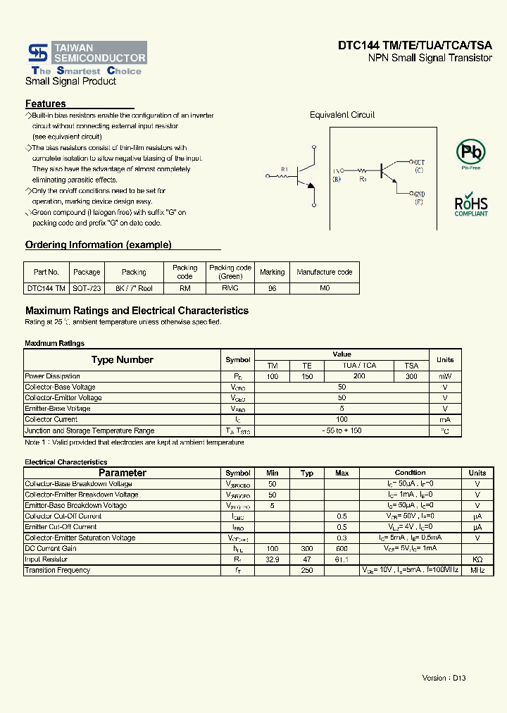 DTC144TCA_8162813.PDF Datasheet