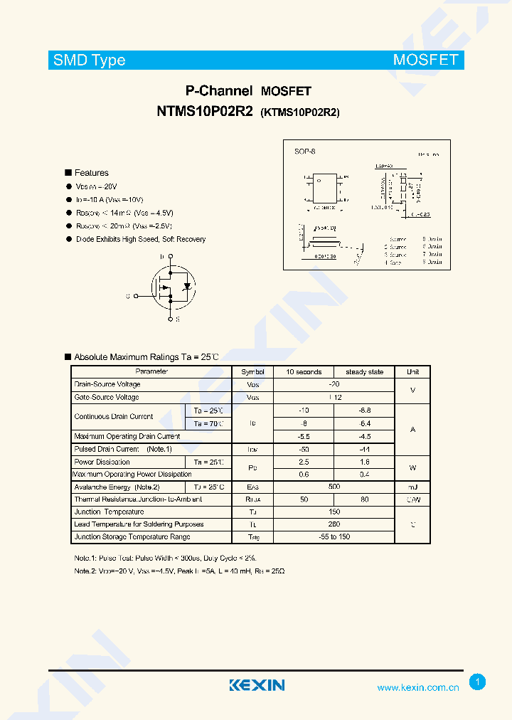 NTMS10P02R2_8163256.PDF Datasheet