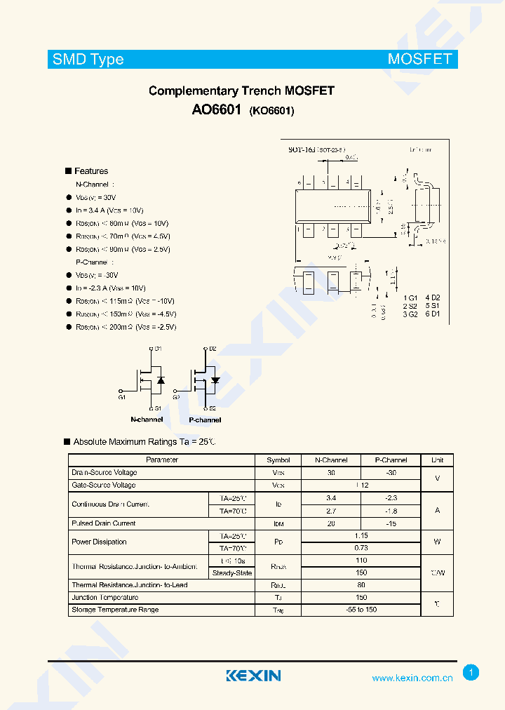 AO6601_8163358.PDF Datasheet