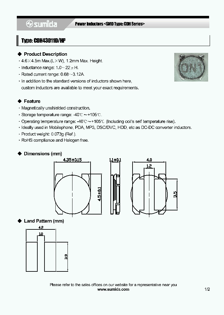CDH43D11DHPNP-150MC_8163448.PDF Datasheet