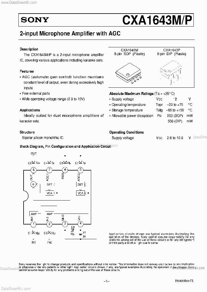 CXA1643P_7826025.PDF Datasheet