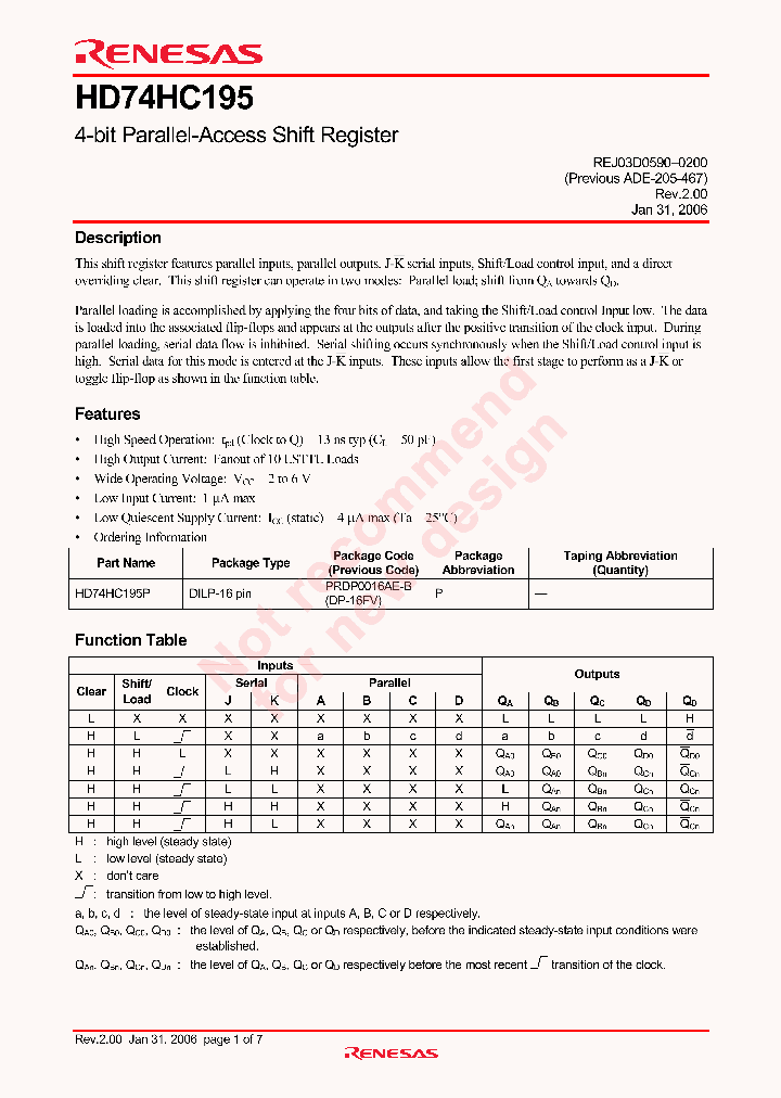 HD74HC195_8165392.PDF Datasheet