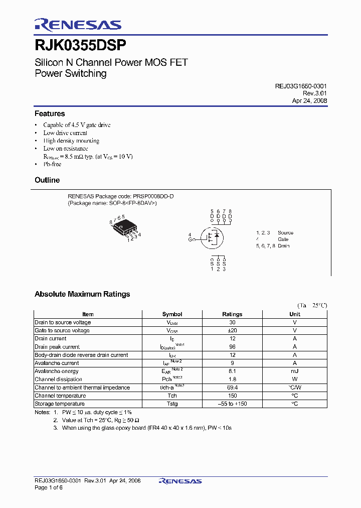 RJK0355DSP-15_8166824.PDF Datasheet
