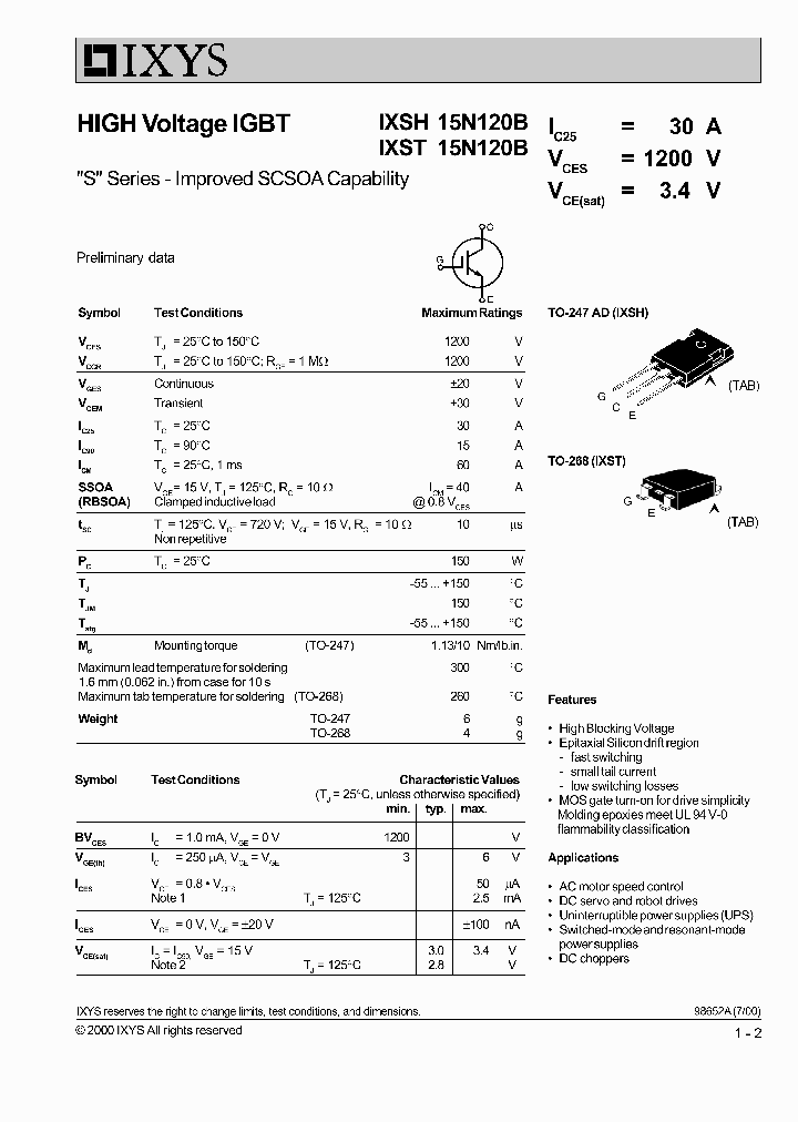 IXSH15N120B_8168026.PDF Datasheet