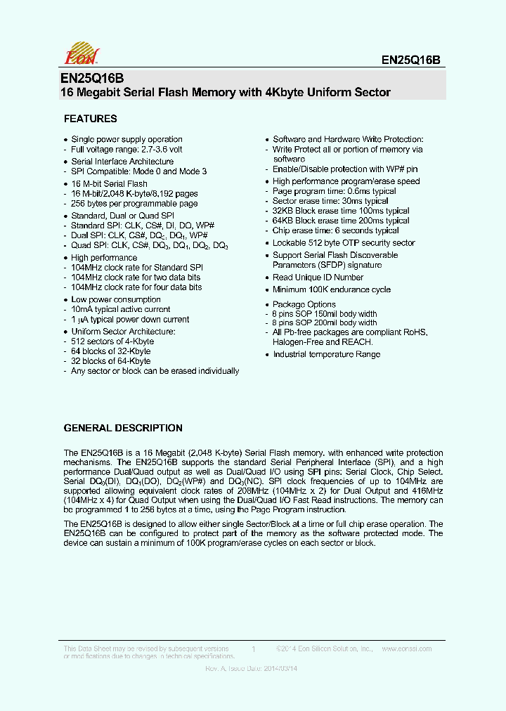 EN25Q16B_8168683.PDF Datasheet