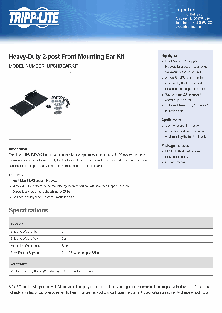 UPSHDEARKIT_8168555.PDF Datasheet
