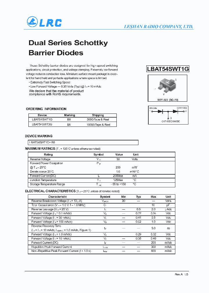LBAT54SWT3G_8169272.PDF Datasheet
