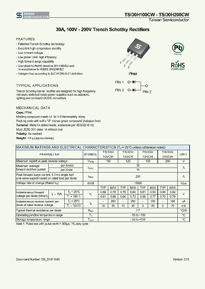 TSI30H150CW_8169332.PDF Datasheet