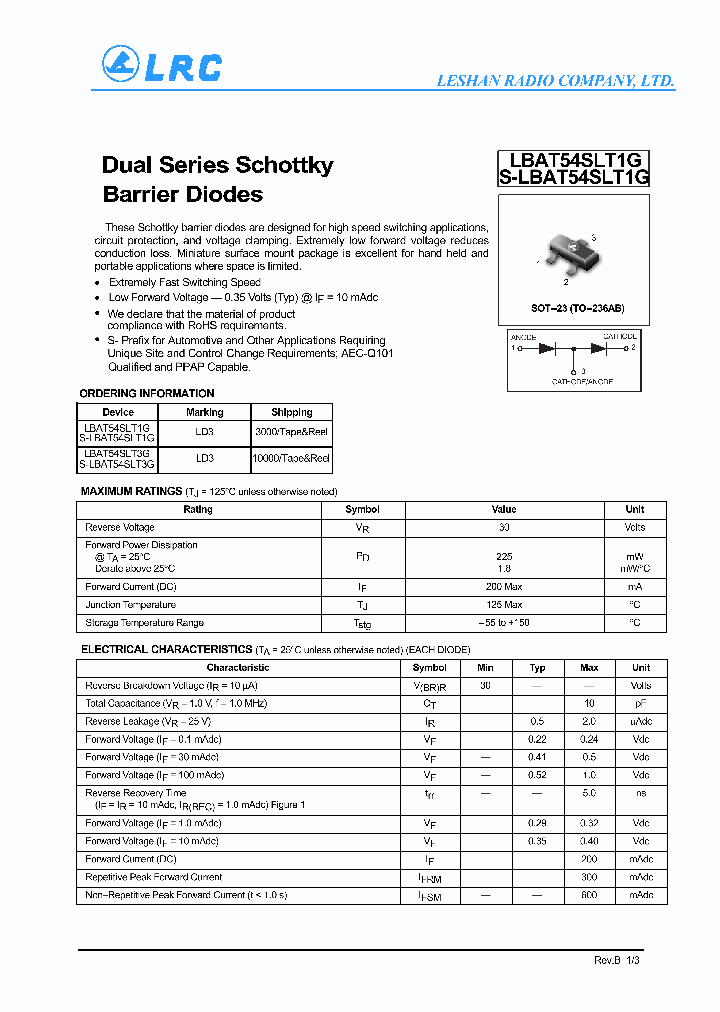 LBAT54SLT1G-15_8169267.PDF Datasheet