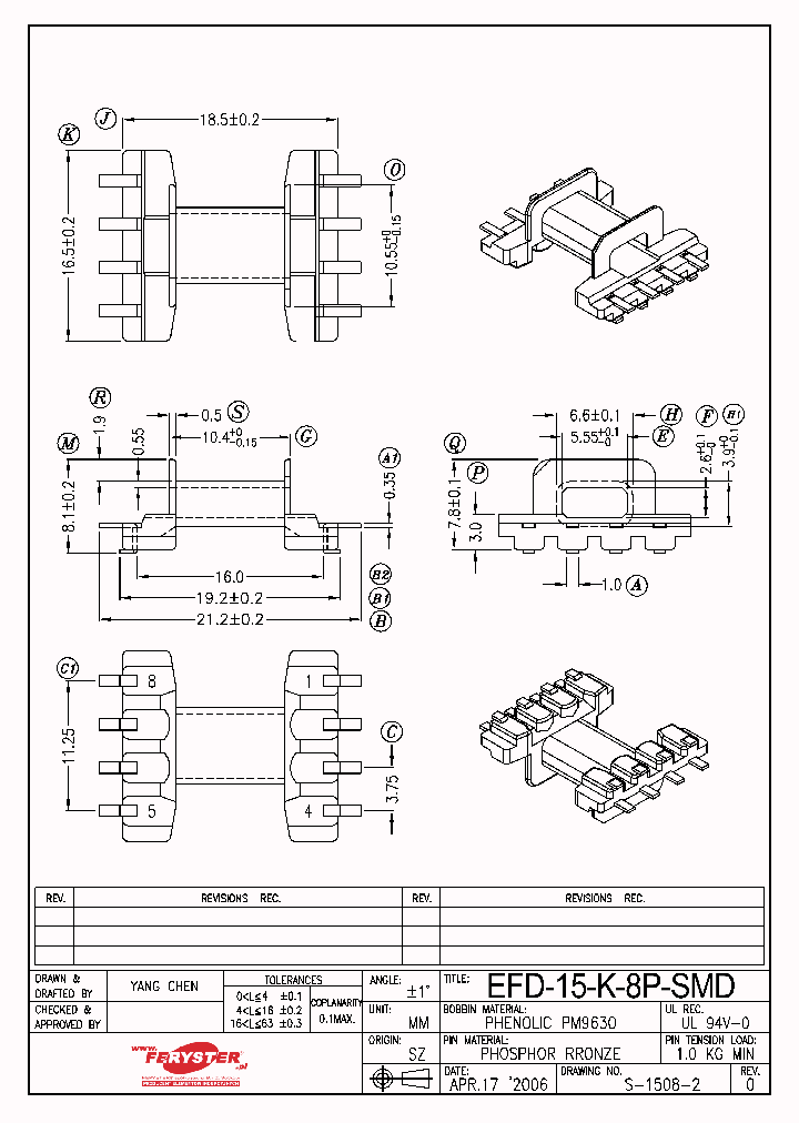 EFD15-K-8P-SMD_8172209.PDF Datasheet