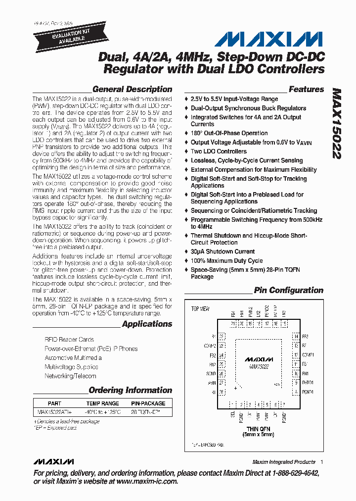 MAX15022ATI_8173040.PDF Datasheet
