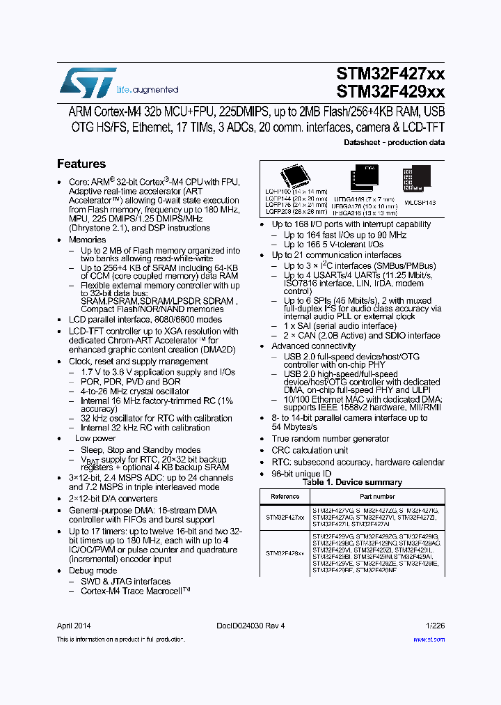 STM32F429NI_8173928.PDF Datasheet