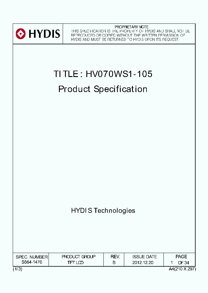 HV070WS1-105_8176064.PDF Datasheet