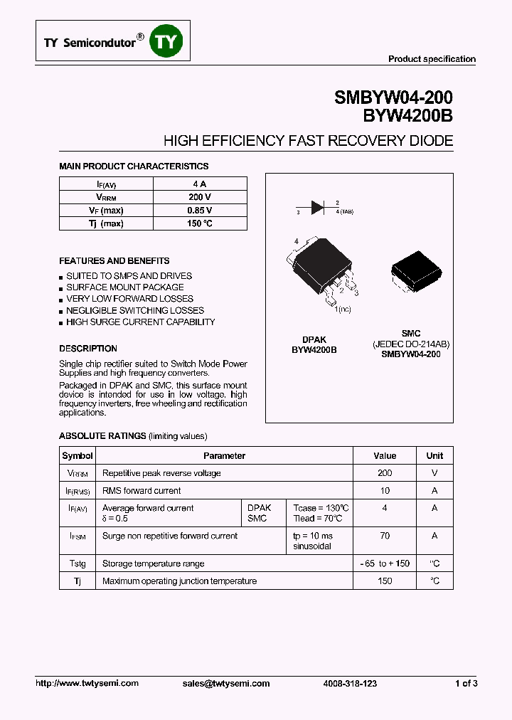 SMBYW04-200_8177738.PDF Datasheet