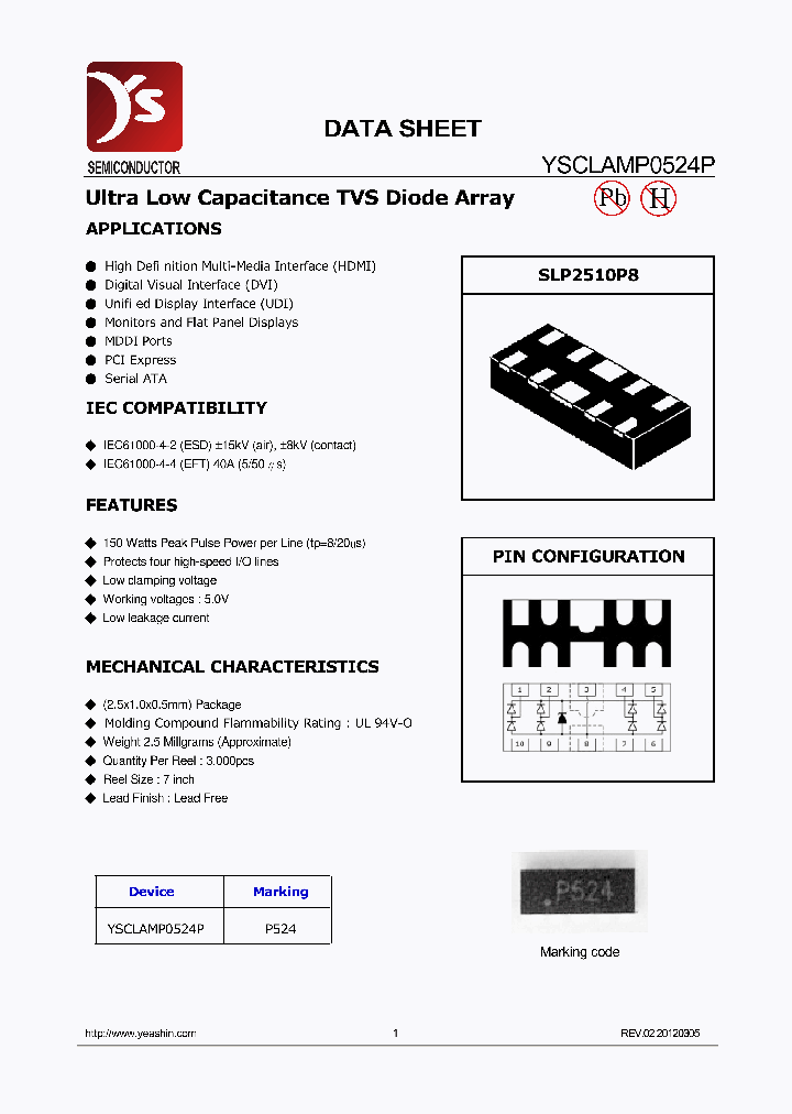 YSCLAMP0524P_8179093.PDF Datasheet