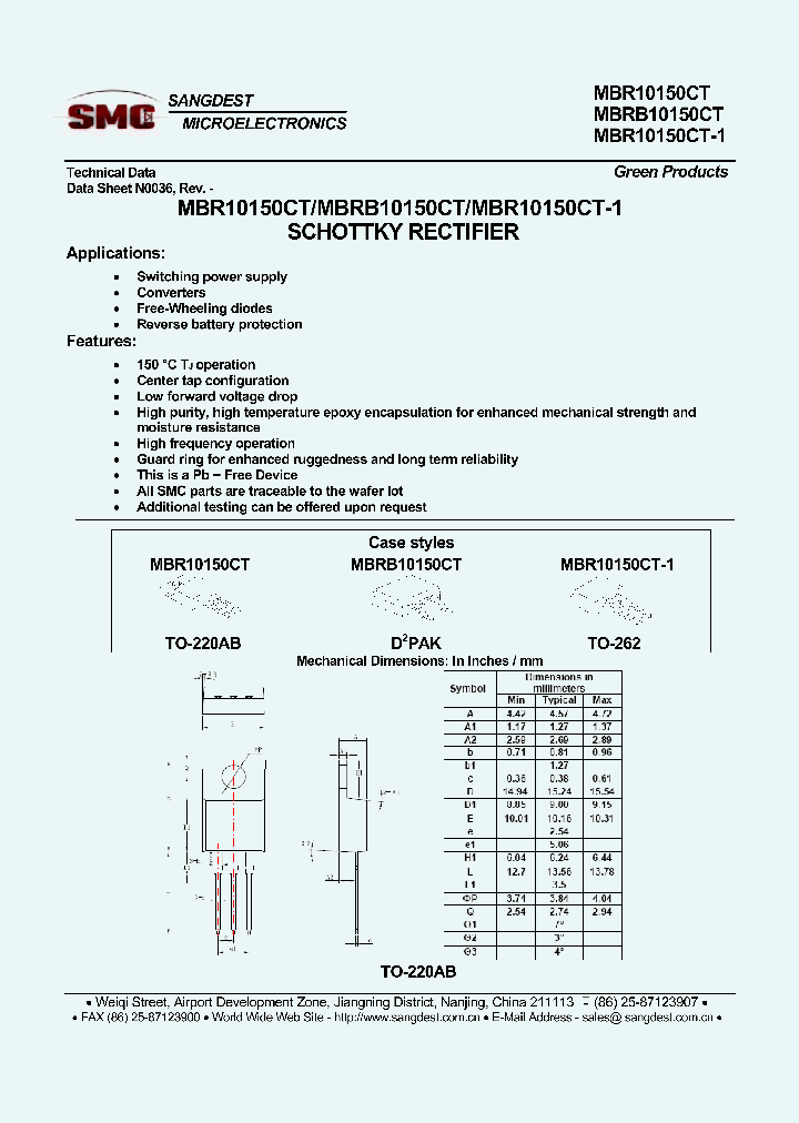 MBR10150CT_8179314.PDF Datasheet