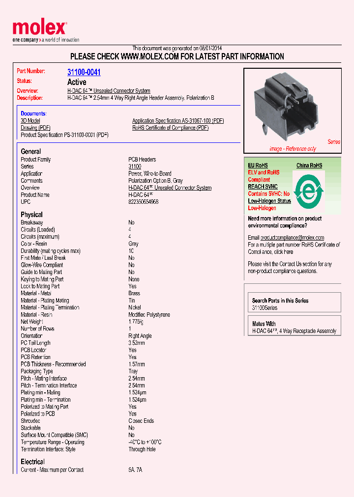 31100-0041_8179334.PDF Datasheet