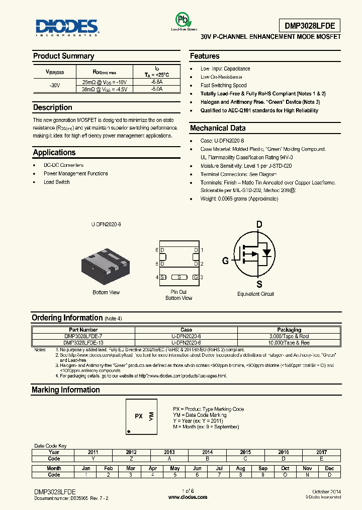DMP3028LFDE-7_8179842.PDF Datasheet