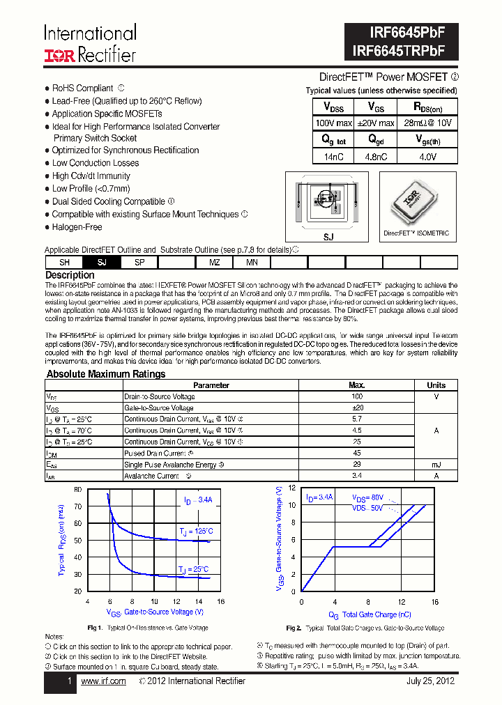 IRF6645PBF_8180814.PDF Datasheet