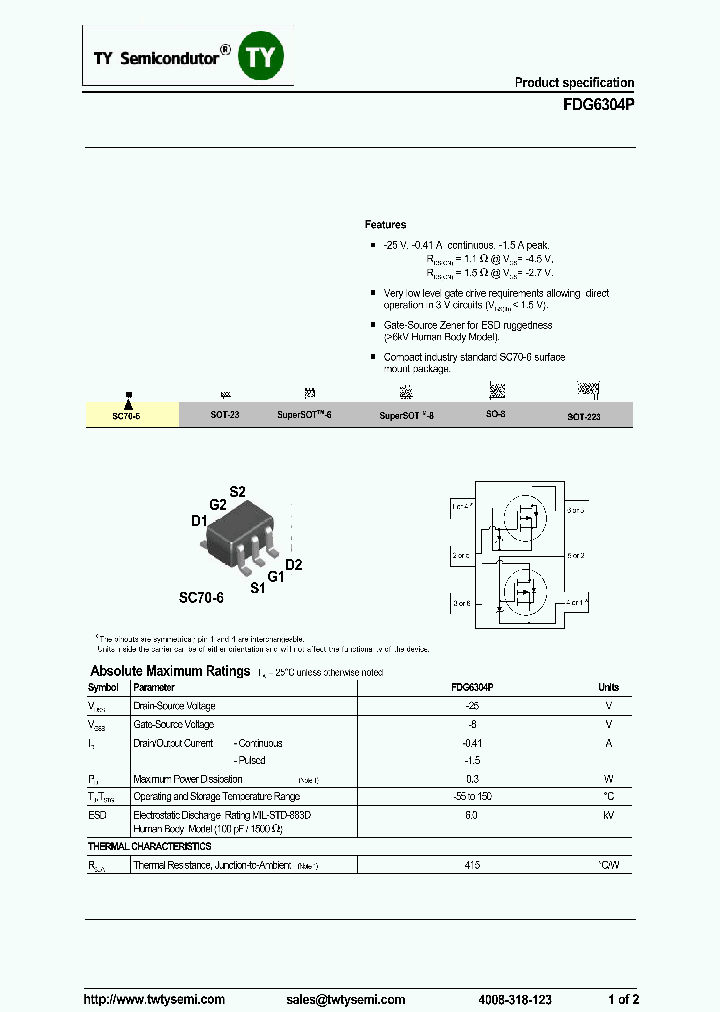 FDG6304P_8182213.PDF Datasheet