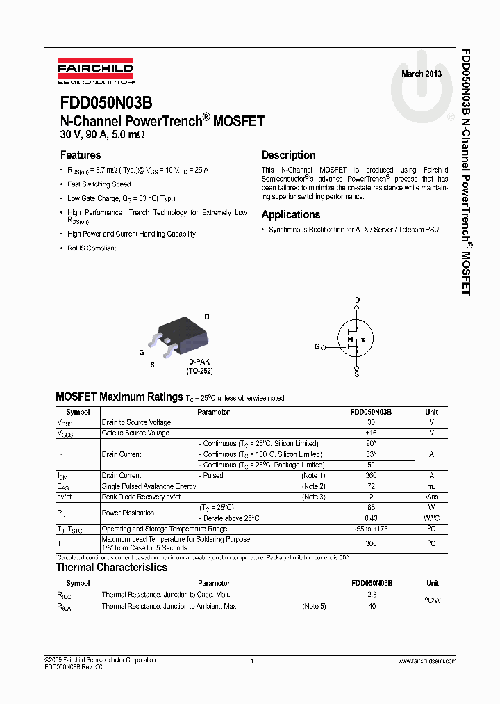FDD050N03B_8182352.PDF Datasheet
