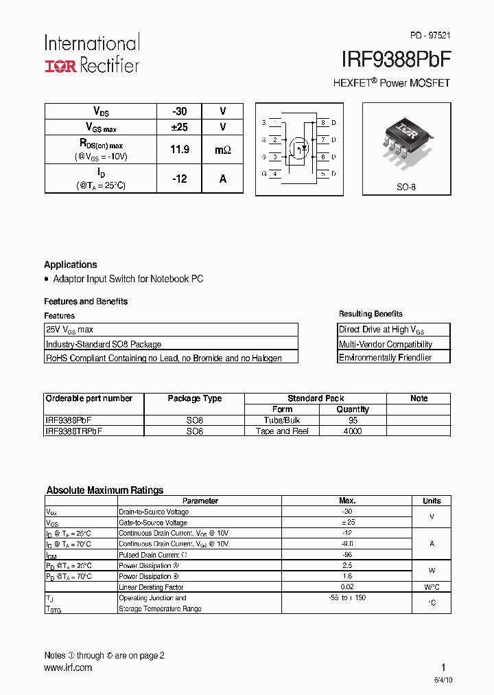 IRF9388TRPBF_8182391.PDF Datasheet