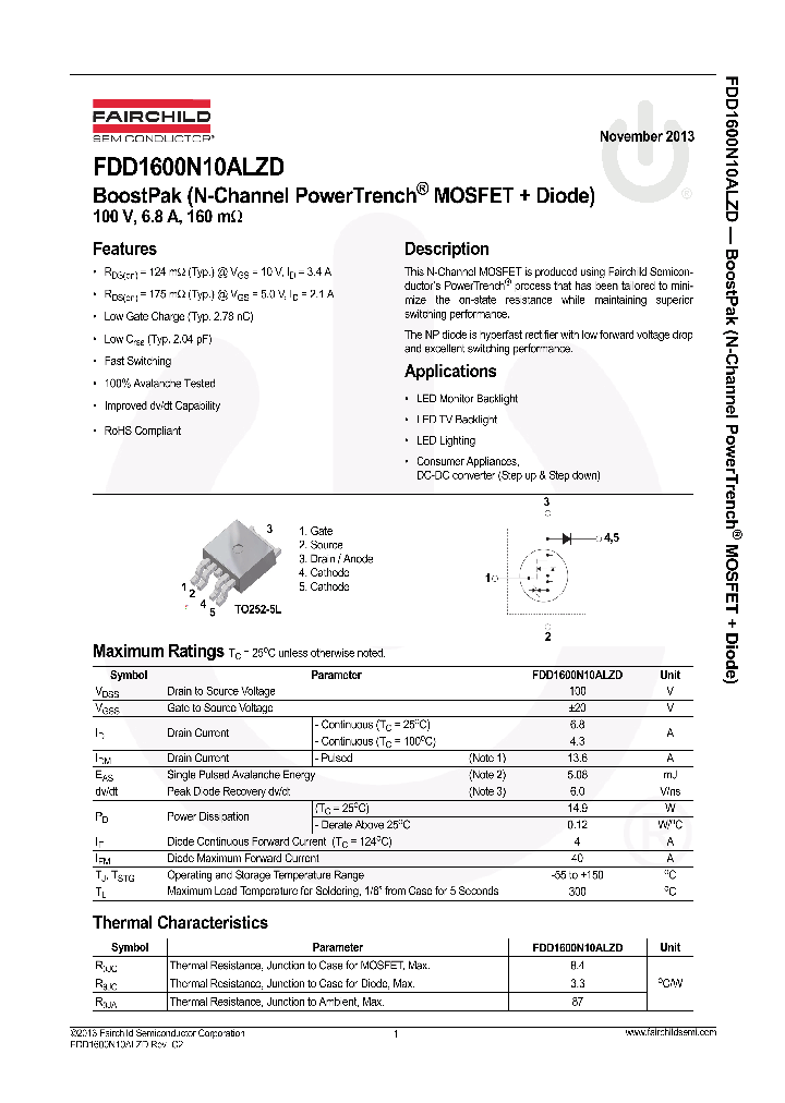 FDD1600N10ALZD_8182514.PDF Datasheet