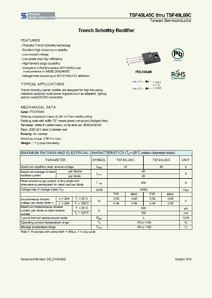 TSF40L60C_8184230.PDF Datasheet