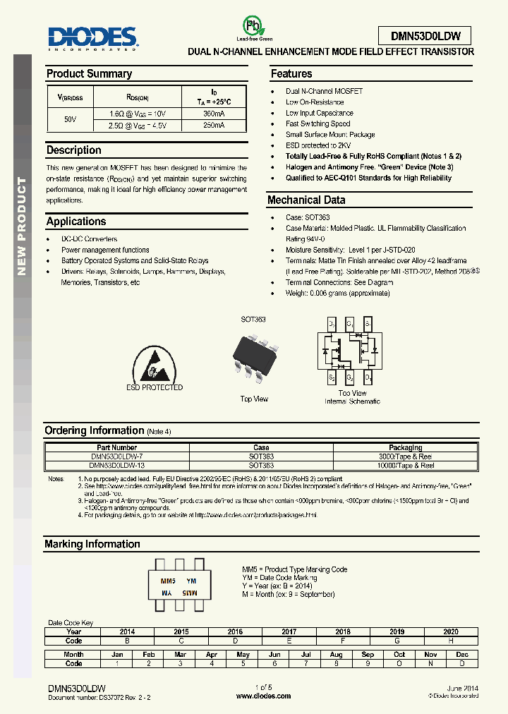 DMN53D0LDW-13_8185530.PDF Datasheet