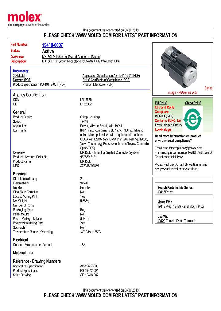 19418-0007_8186570.PDF Datasheet