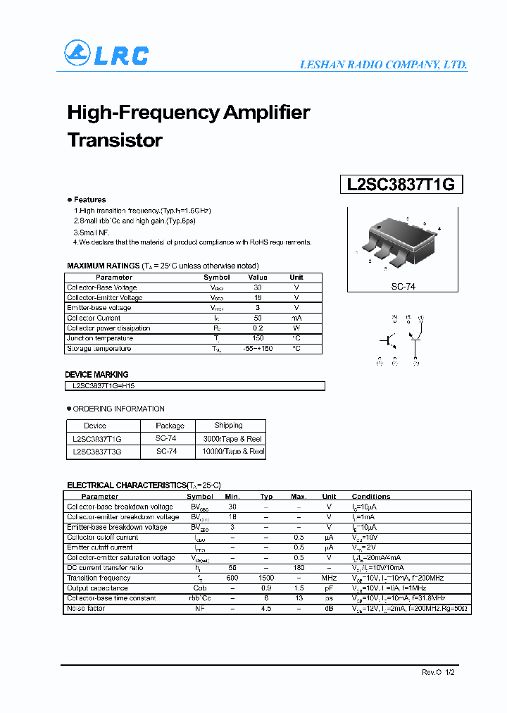 L2SC3837T1G_8187312.PDF Datasheet