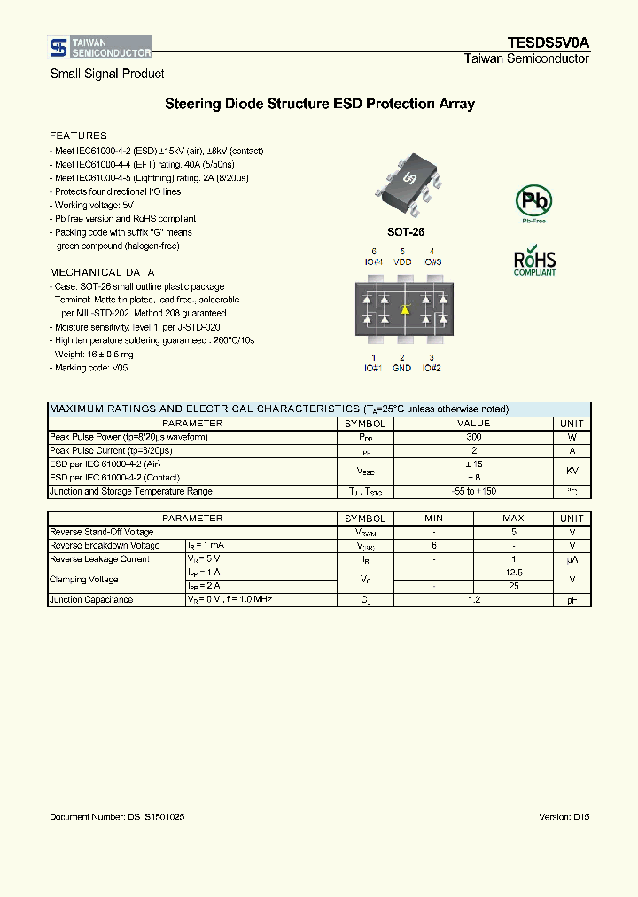 TESDS5V0A-15_8187275.PDF Datasheet