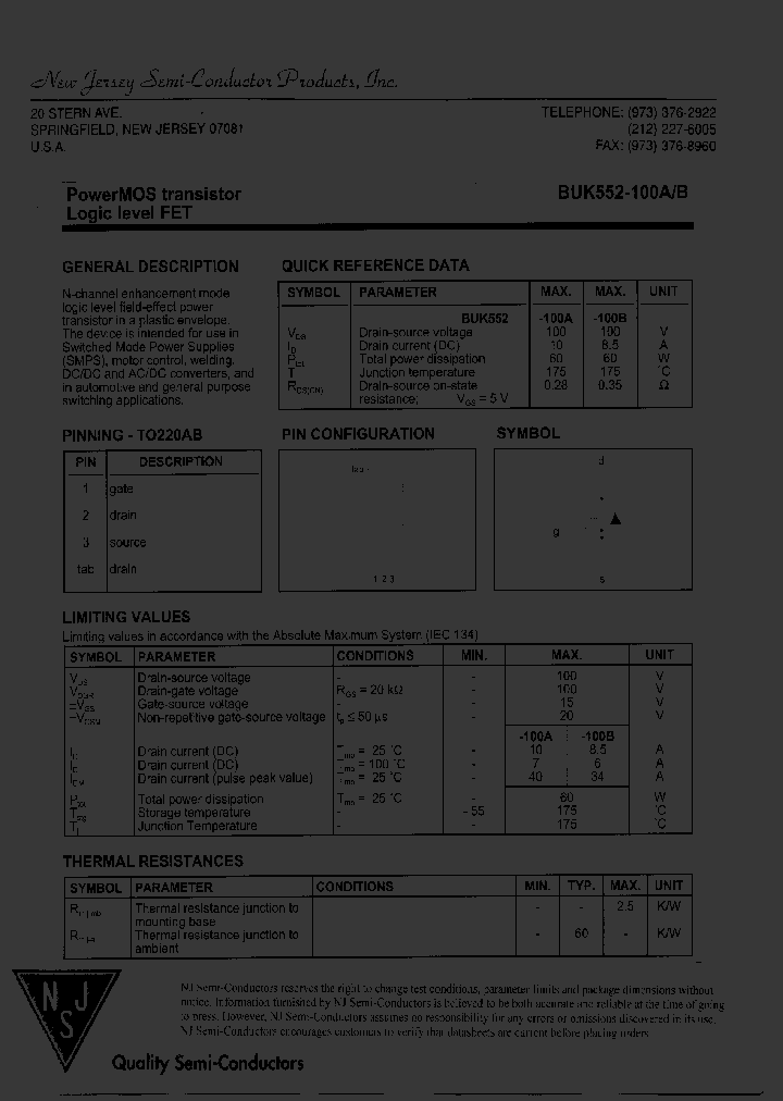 BUK552-100B_8187748.PDF Datasheet