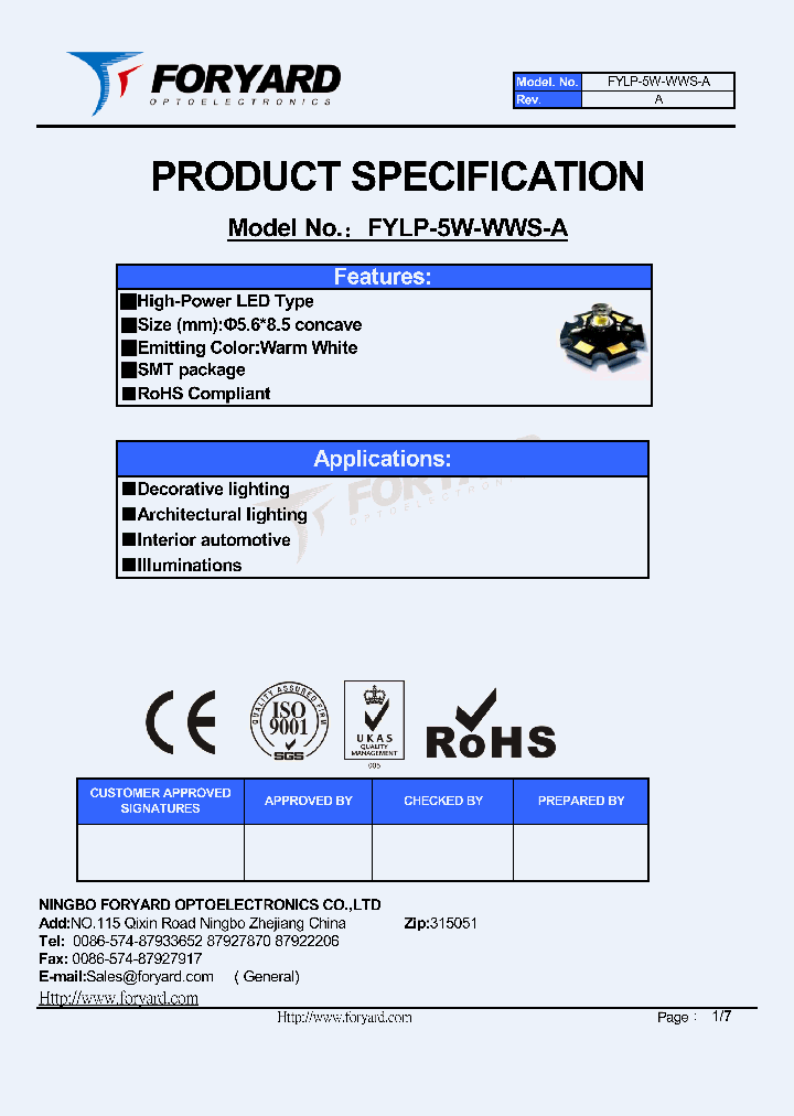 FYLP-5W-UWWS-A_8188373.PDF Datasheet