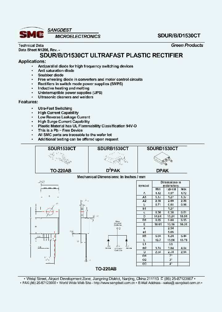 SDUR1530CT_8189009.PDF Datasheet