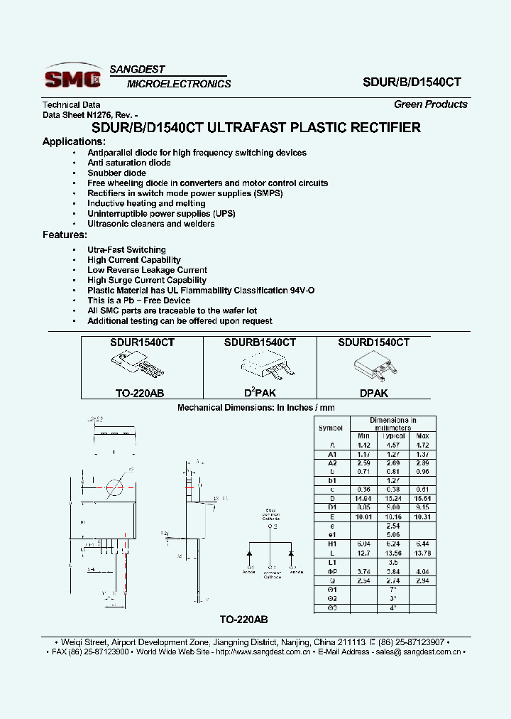 SDUR1540CT_8189011.PDF Datasheet