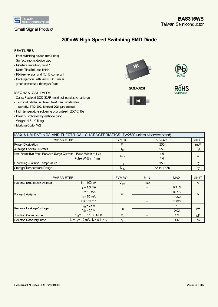 BAS316WS_8190722.PDF Datasheet