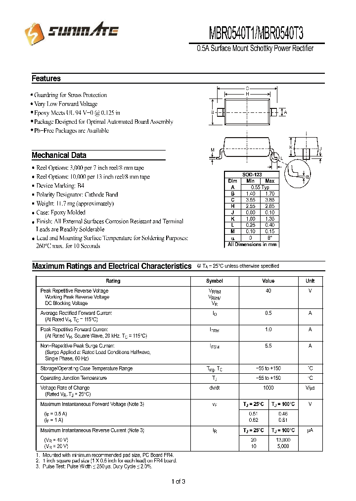 MBR0540T3_8190758.PDF Datasheet