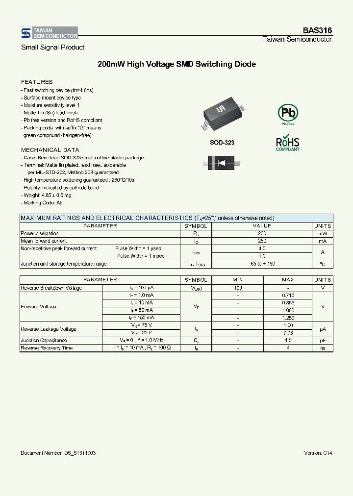 BAS316_8190720.PDF Datasheet