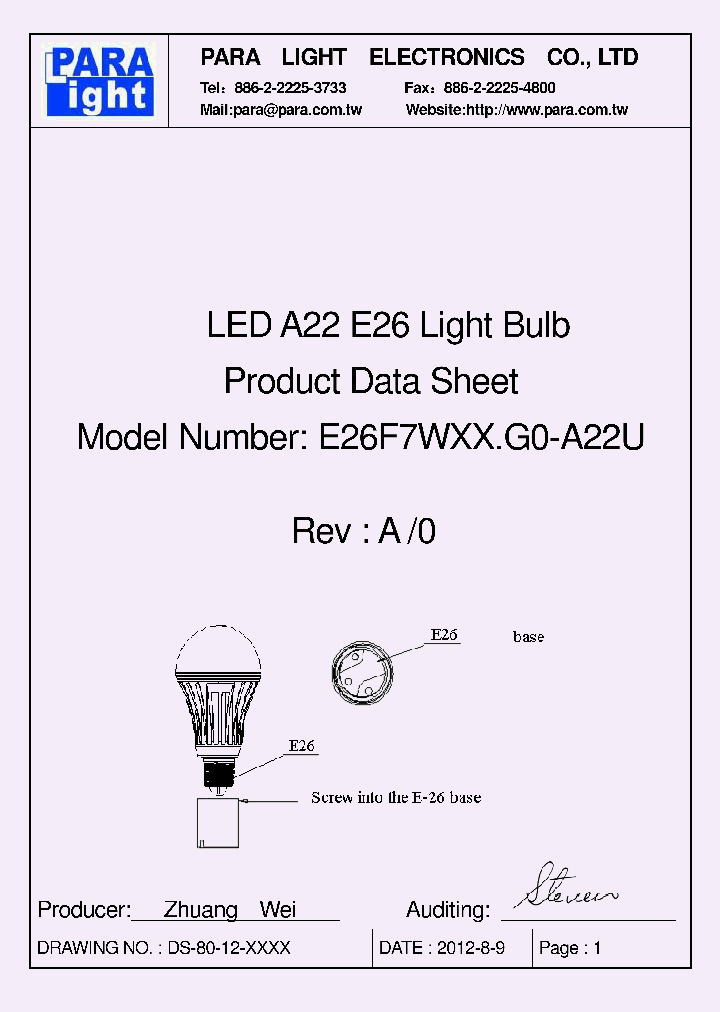 E26F7WXXG0-A22U_8191173.PDF Datasheet
