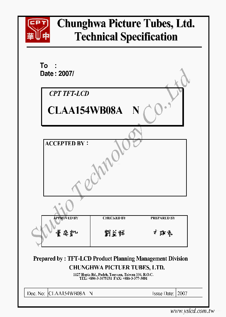 CLAA154WB08AN_7828547.PDF Datasheet