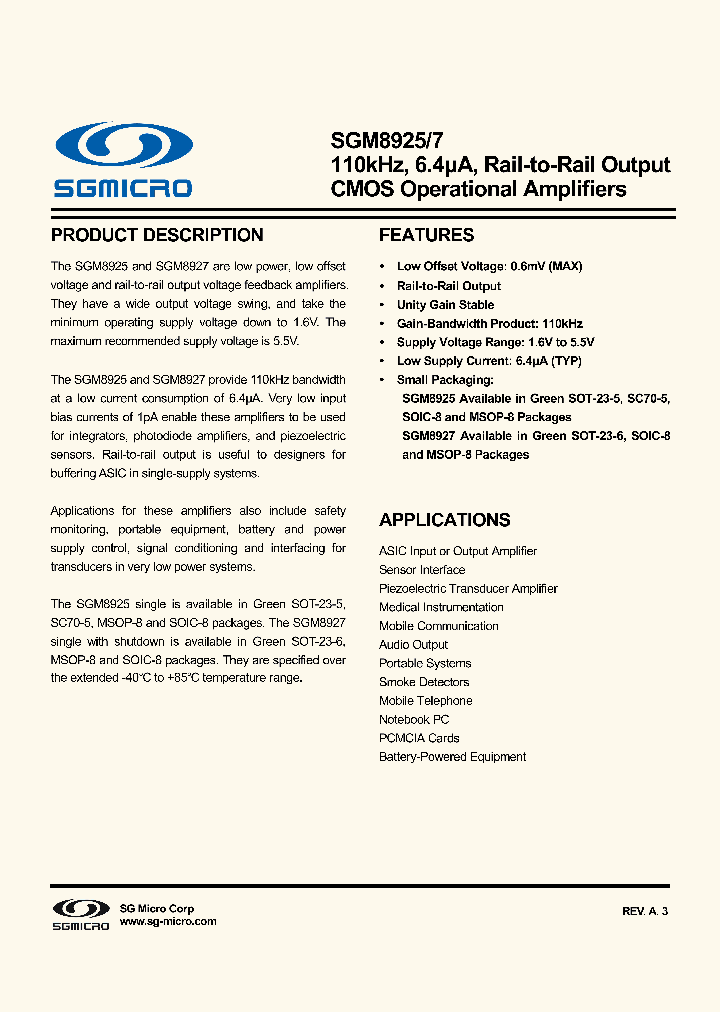 SGM8925_8192668.PDF Datasheet